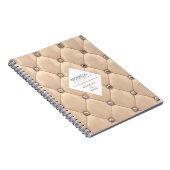 Carnet luxueux monogramme tufté or (Côté Droit)