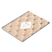 Carnet luxueux monogramme tufté or (Côté gauche)