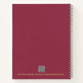 Carnet Luxueux Monogramme uni rouge (Dos)