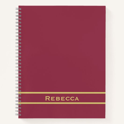 Carnet Luxueux Monogramme uni rouge (Devant)