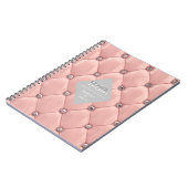 Carnet luxueux rose or tufted monogramme (Côté gauche)