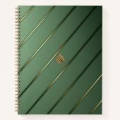 Carnet Luxueux Sage Green & Gold (Devant)