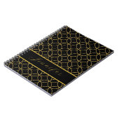 Carnet Luxurious Black & Gold Circles Personalized (Côté gauche)