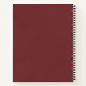 Carnet Luxury Deep Burgundy & Gold Parisian Chic Notebook (Dos)