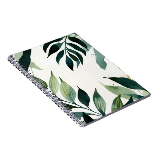 Carnet Luxury Emerald Green & Gold Botanical Notebook (Côté Droit)