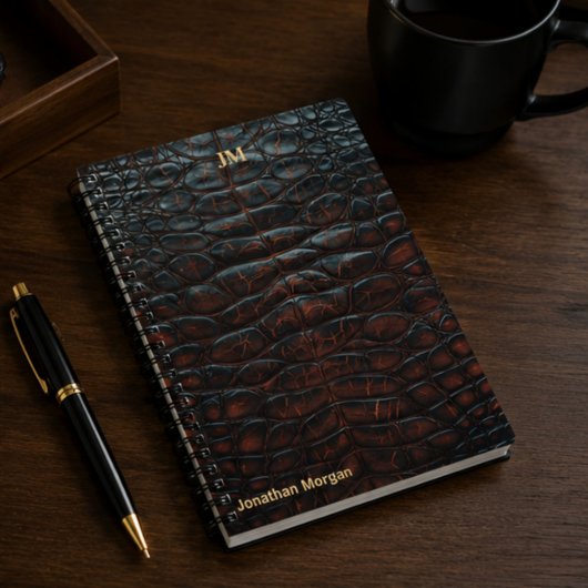 Carnet Luxury Executive Monogram Premium Leather