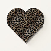 Carnet Luxury Glitter Brown Black Gold Leopard Pattern (Dos)