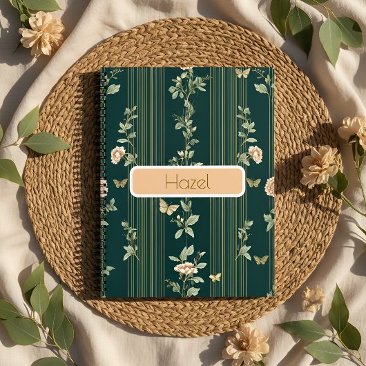 Carnet Luxury Green Floral Notebook