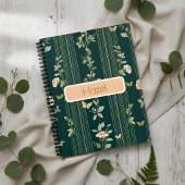 Carnet Luxury Green Floral Notebook