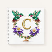 Carnet Luxury Monogram C Hummingbird Jeweled Wedding (Devant)