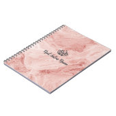 Carnet Luxury Pink Marble Custom Nail Salon with Logo (Côté gauche)