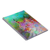 Carnet Lynx souriant et coloré - abstrait (Côté Droit)