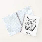 Carnet Lynx tribale noire et blanche (Intérieur)
