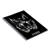 Carnet Lynx tribale noire et blanche (Côté Droit)