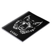 Carnet Lynx tribale noire et blanche (Côté gauche)