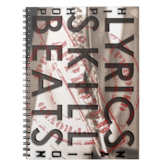 Carnet LYRICS COMPÉTENCE BATTRE hip hop (Devant)