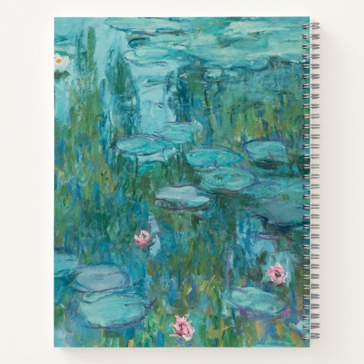Carnet Lys à eau, Peinture à l'huile d'art, Claude Monet (Dos)