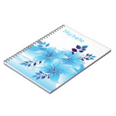 Carnet Lys Bleus Personnalisés (Côté gauche)