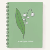 Carnet Lys botanique de la Fleur de Vallée Pastel (Devant)