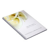 Carnet Lys Calla avec espace texte (Côté Droit)