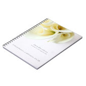 Carnet Lys Calla avec espace texte (Côté gauche)