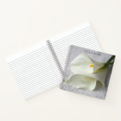 Carnet Lys calla blanc sur lin (Intérieur)