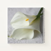 Carnet Lys calla blanc sur lin (Dos)