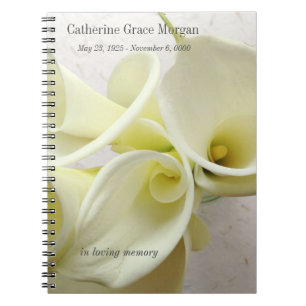 Carnet Lys de calla blanc du mémorial