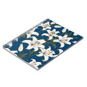 Carnet Lys de pâques blancs motif (Côté gauche)