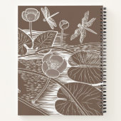 Carnet Lys d'eau marron (Dos)