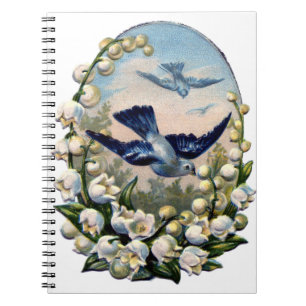 Carnet Lys fleuris vintages des oiseaux de vallée