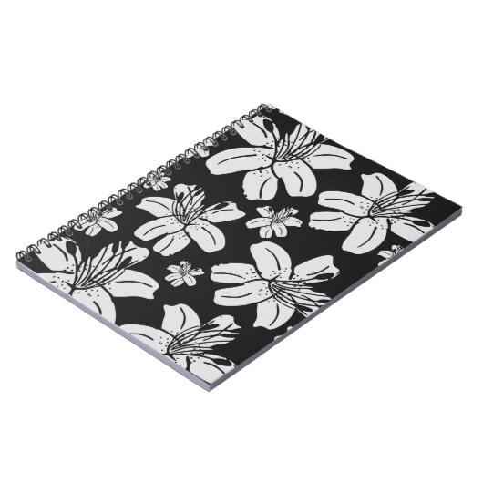 Carnet Lys noirs et blancs (Côté gauche)