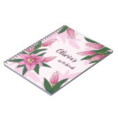 Carnet Lys rose florissant (Côté gauche)