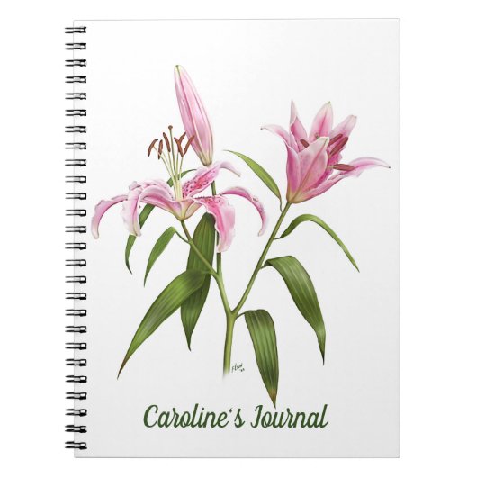 Carnet Lys Stargazer rose (Devant)