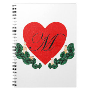 Carnet M dans un coeur