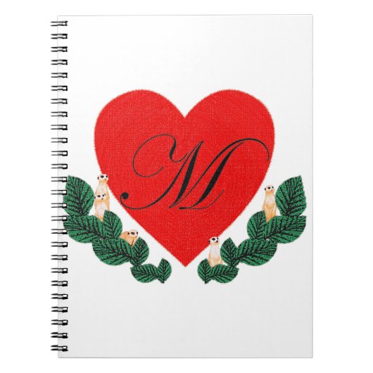 Carnet M dans un coeur (Devant)