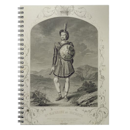 Carnet M. Macready comme Macbeth, scène 3 de la Loi I, (Devant)