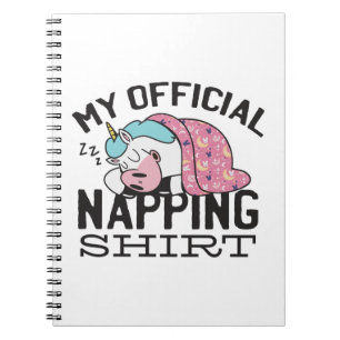 Carnet Ma chemise officielle de sieste - Licorne paresseu