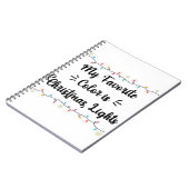 Carnet Ma Couleur Préférée Est Les Lumières De Noël Drôle (Côté gauche)
