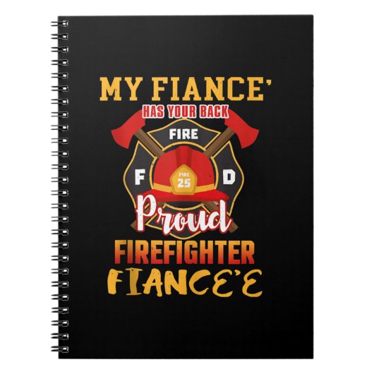 Carnet Ma Fiance A Votre Fiancée Fier Fière De Pompier (Devant)