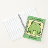 Carnet Ma grenouille personnalisée Notes (Intérieur)