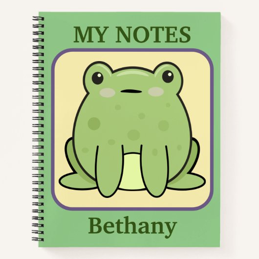Carnet Ma grenouille personnalisée Notes (Devant)