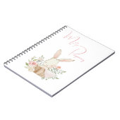Carnet Ma Grossesse Lapin Rose Script Photo (Côté gauche)
