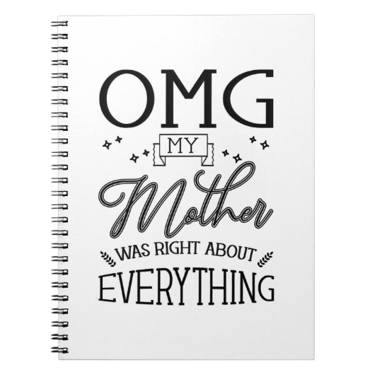 Carnet Ma mère a raison sur tout (Devant)