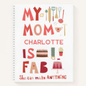 Carnet Ma mère est fabuleuse Amusante personnalisée (Devant)