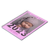Carnet Ma première année 2023 Découpe moderne bébé photo (Côté gauche)