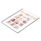 Carnet Ma première année Nom du bébé 12 Photo Collage (Côté gauche)