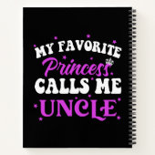 Carnet Ma Princesse Préférée M'appelle Oncle (Dos)