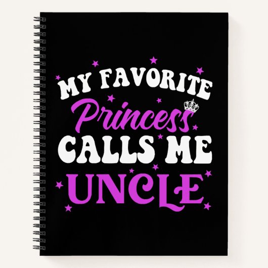 Carnet Ma Princesse Préférée M'appelle Oncle (Devant)