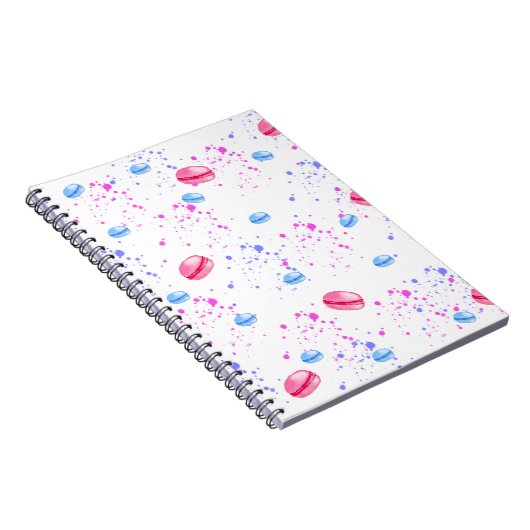 Carnet Macarons appétissants en plaques d'aquarelle (Côté Droit)